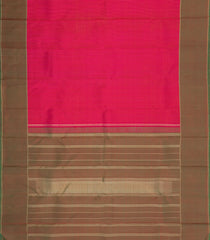 Pink Handloom Kanchipuram Silk Saree With Dotted Stripes-KA15139