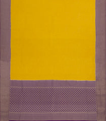 Yellow Woven Mysore Silk Saree With Floral Vine Motifs & Contrast Border-MS3251
