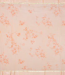 Light Peach Woven Georgette Silk Saree With Printed Floral Motifs-PS0559