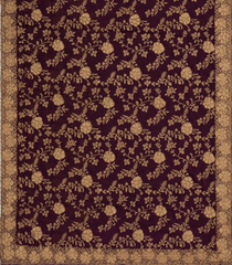 Lilac Woven Art Crushed Georgette Saree With Embroidered Floral Motifs-BL4967