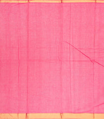 Hot Pink Woven Chirala Cotton Saree With Stripes & Zari Border-CR1314