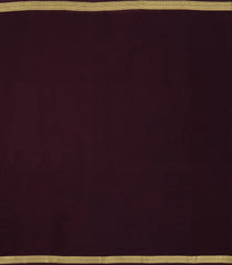Dark Brown Woven Mysore Silk Saree With Zari Border-MS3631