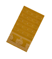 Mustard Printed Synthetics Dola Saree Zari Stripes & Buttas-BL5283