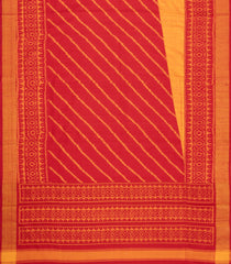 Red Handloom Rajkot Patola Silk Saree With Ikat Rising Motifs-IK0470