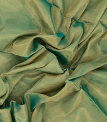 Green Handloom Plain Chanderi Cotton Tissue Saree-CC1343