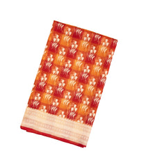 Red Handloom Organza Soft Silk Saree With Meena Floral Motifs-SO4109