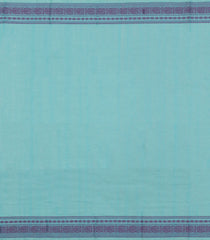 Turquoise Handloom Kanchi Cotton Saree With Buttas-KC1789