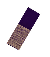 Purple Woven Synthetic Viscose Saree With Annam Zari Border-BL5052