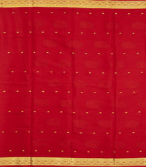 Dark Brown Woven Mysore Silk Saree With Buttas-MS3421