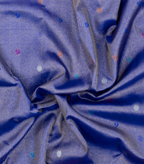 Dark Blue Handloom Kanchipuram Silk Saree With Annam Motifs-KA16735