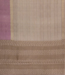 Lilac Woven Tussar Saree With Stripes-TU3352