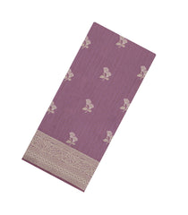 Lilac Woven Art Dupion Saree With Floral Zari Buttas-BL5944