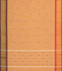 Sandal Woven Chettinad Cotton Saree With Contrast Border-CN1854