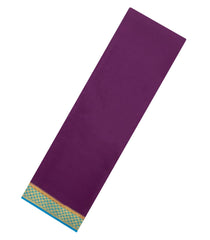 Dark Magenta Woven Mysore Silk Saree With Contrast Border-MS3724