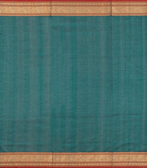 Sea Green Handloom Silk Cotton Saree With Checks-SC4295