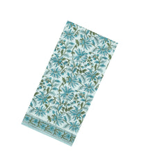 Light Blue Printed Jaipur Cotton Saree With Floral Motifs-JC1947