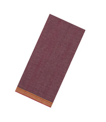 Crimson Woven Bengal Cotton Saree With Stripes-BG1718