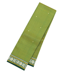 Leafy Green Handloom Kanchipuram Silk Saree With Buttas-KA16154