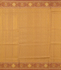 Gold Handloom Tissue Kanchipuram Silk Saree With Floral Motifs-KA14102