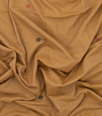 Beige Handloom Bengal Cotton Saree With Floral Buttas-BG1544