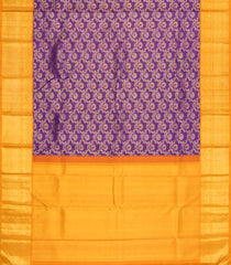 Purple Handloom Korvai Kanchipuram Silk Saree With Meena Floral Zari Motifs-KA15832