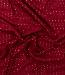 Crimson Woven Mysore Silk Saree With Zari Motifs-MS3655