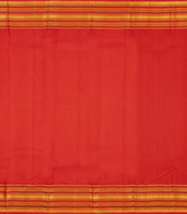Dark Blue Handloom Korvai Kanchipuram Silk Saree With Motif Zari Stripes-KA16677