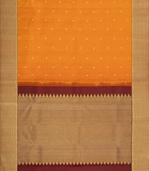 Mango Yellow Handloom Kanchipuram Silk Saree With Buttas-KA15048-Mango Yellow