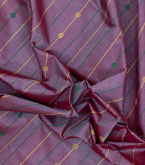 Lilac Handloom Kanchi Cotton Saree With Silk Border-KC1822