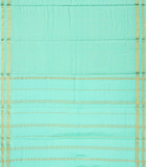 Aquamarine Woven Mysore Crepe Pure Zari Silk Saree With Zari Checks-MS3148