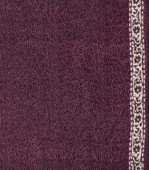 Burgundy Printed Jaipur Cotton Saree With Abstract Motifs-JC1526