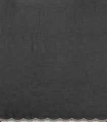 Cream Woven Blended Chiffon Saree With Printed Floral Motifs & Embroidered Selvage-EN1916