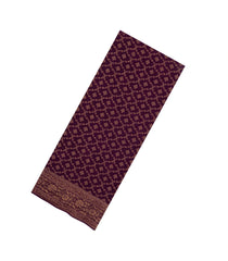 Burgundy Woven Mysore Silk Saree With Floral Jaal Motifs-MS3367
