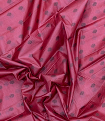 Pink Woven Tussar Silk Saree With Floral Buttas-TU3422