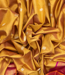 Gold Handloom Korvai Tissue Kanchipuram Silk Saree With Buttas-KA13171