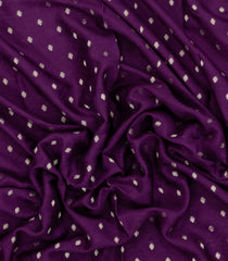 Dark Magenta Woven Mysore Silk Saree With Floral Jaal Motifs-MS3575