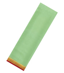 Pista Green Woven Mysore Silk Saree With Contrast Border-MS3702