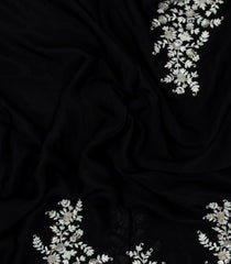 Black Woven Synthetic Blended Saree With Embroidered Border-EN1982