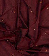 Maroon Handloom Silk Cotton Saree With Buttas-SC4431