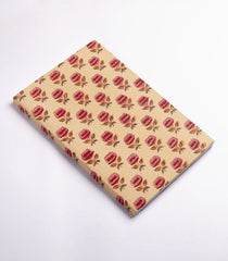 Sandal 9 X 6 Inch Bagru Dabu Block Printed 96 Page Handmade Notebook-ACS1015