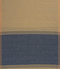 Beige Woven Bengal Cotton Saree With Stripes-BG1716