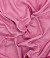 Baby Pink Woven Blended Viscose With Zari Checks-BL5558