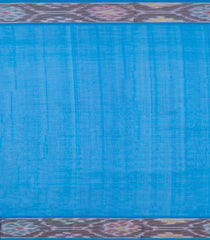 Dark Blue Handloom Silk Cotton Saree With Tie & Dye Border-SC4717