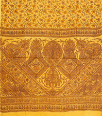 Sandal Printed Silk Saree With Floral Motifs-PS0690