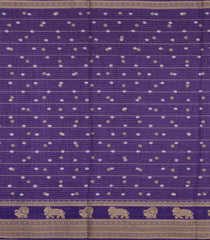 Purple Printed Art Dola Silk Saree With Stripes & Printed Pallu-BL5762
