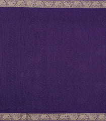Violet Printed Synthetics Dola Zari Lining With Jacquard Zari Border-BL5177