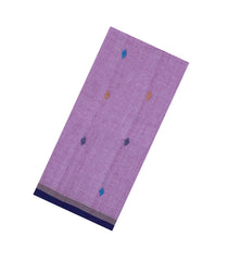 Lilac Handloom Bengal Cotton Saree With Meena Buttas-BG1577