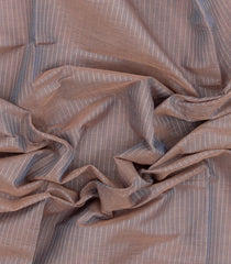 Grey Handloom Silk Cotton Saree With Zari Stripes-SC4219