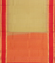 Sandal Handloom Soft Silk Saree With Zari Checks & Contrast Border-SO4436