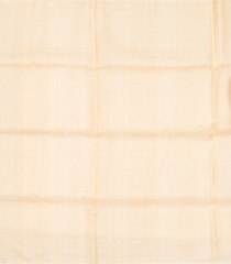 Cream Handloom Tussar Silk Saree With Red Floral Motifs-TU2650